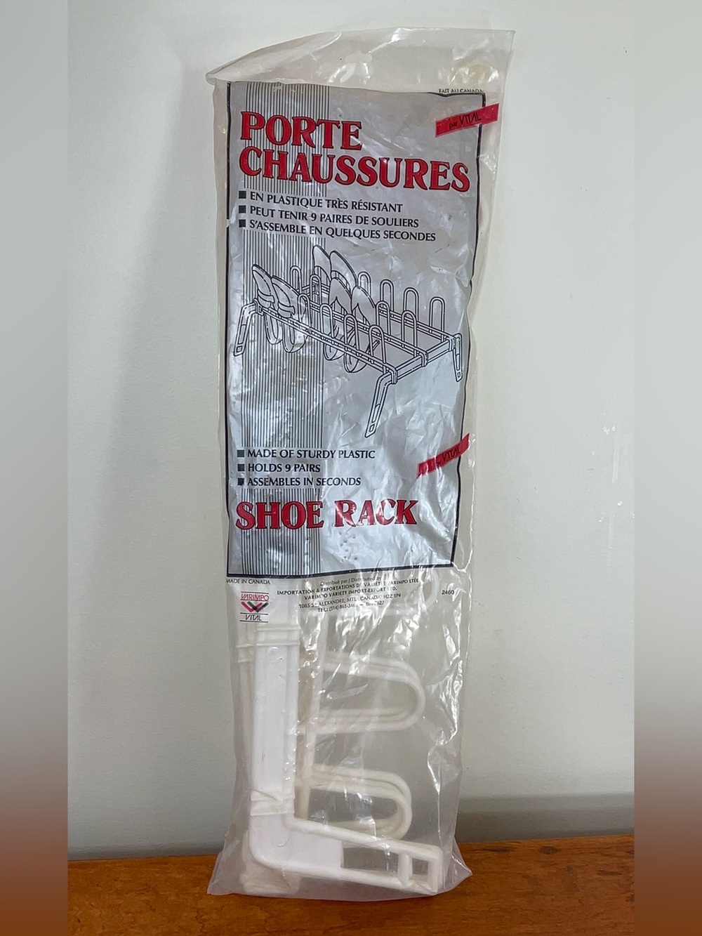 Vintage sturdy plastic White Shoe Rack - Portable Shoe Organizer
